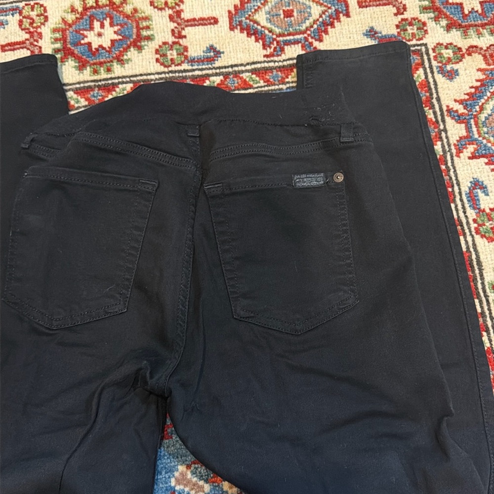 SEVEN FOR ALL MAN KIND - MATERNITY PANTS BLACK SIZE 28